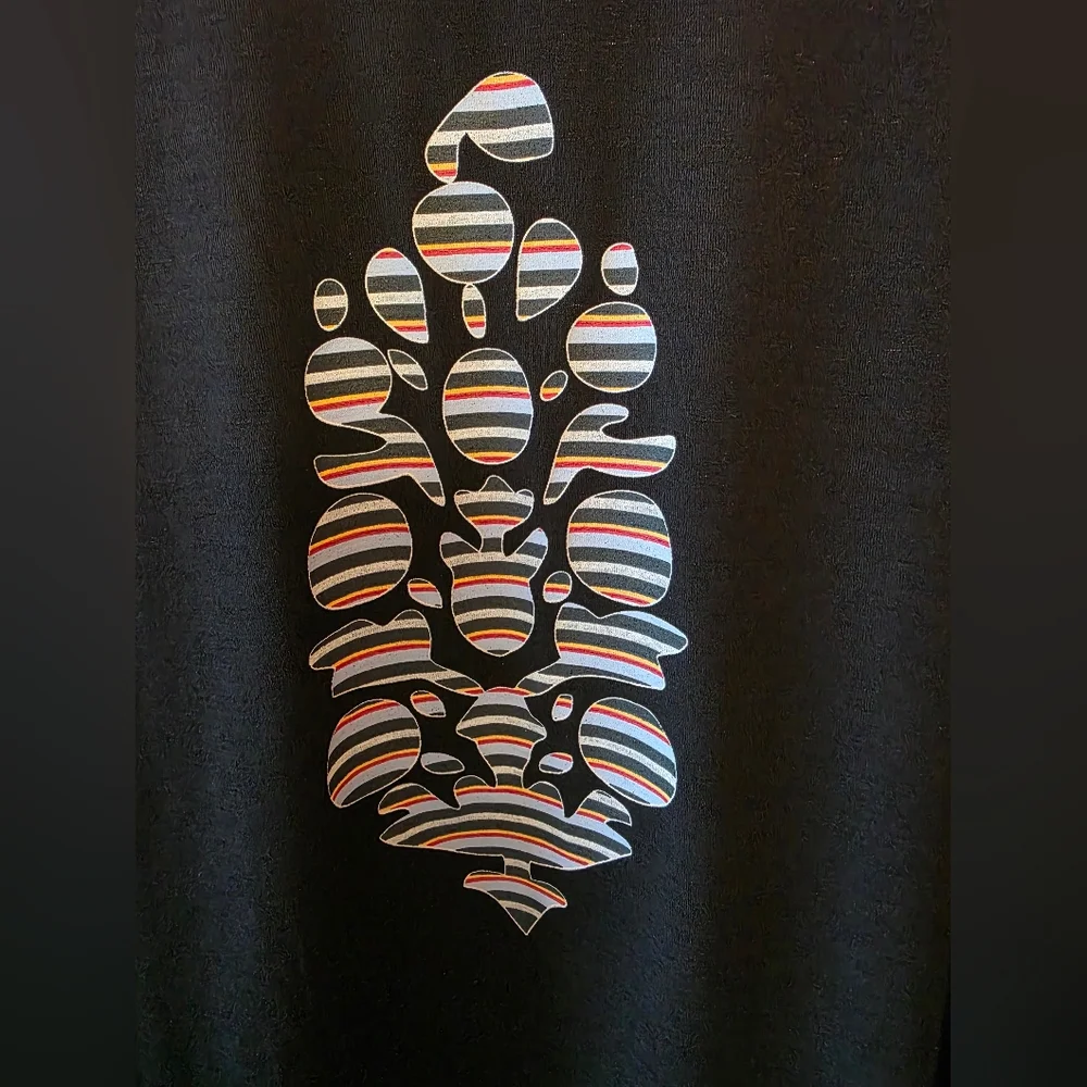 FP Movement by Free People Black Crop Top with Multicolor Design - Picture 4 of 5